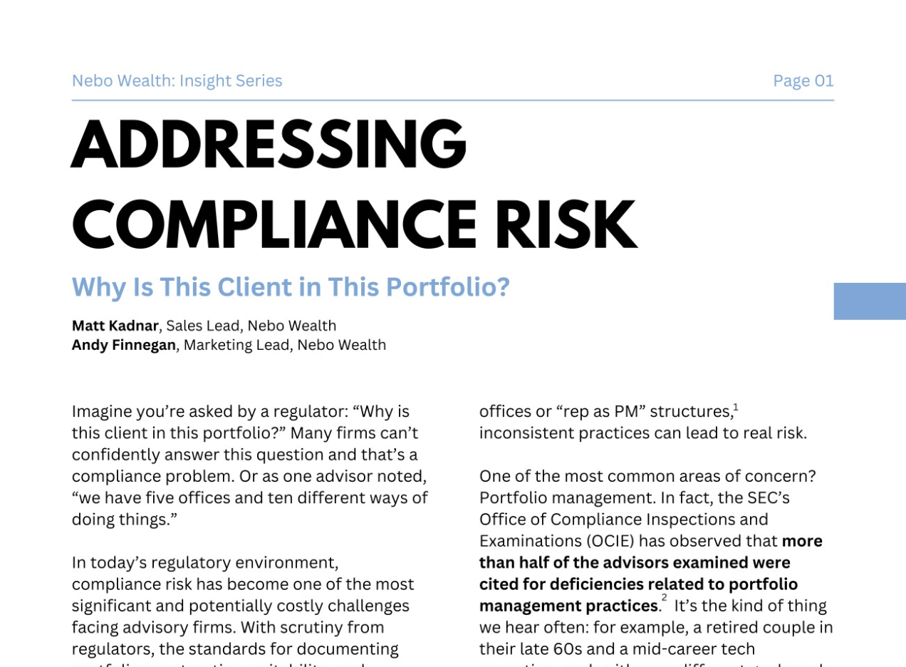 Addressing Compliance Risk